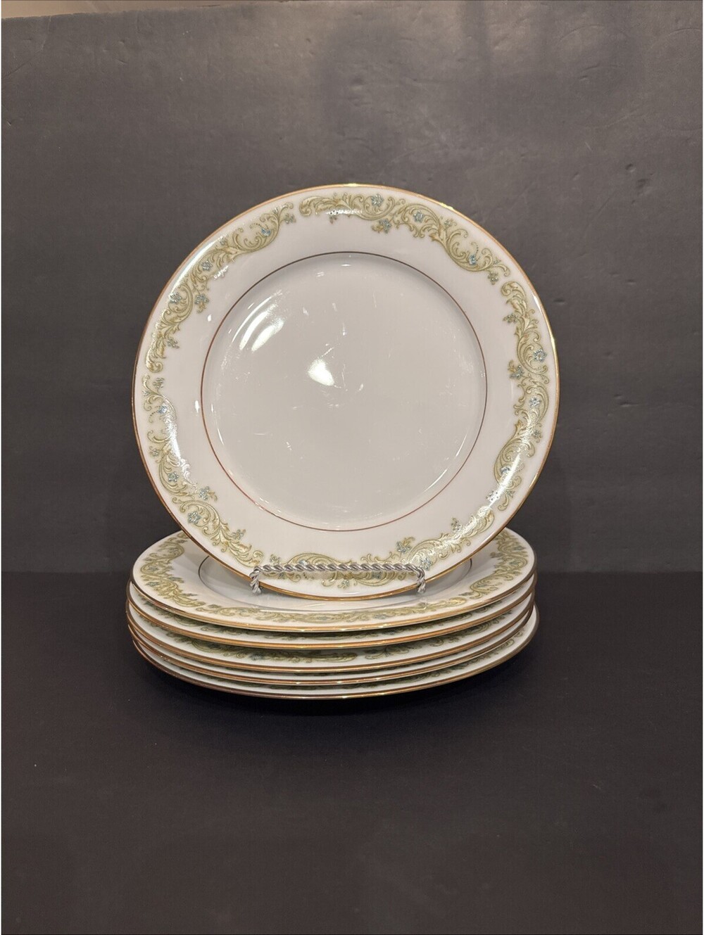 Vintage Contemporary By Noritake (6) Maytone Dinner Plates 10.5” Fine China